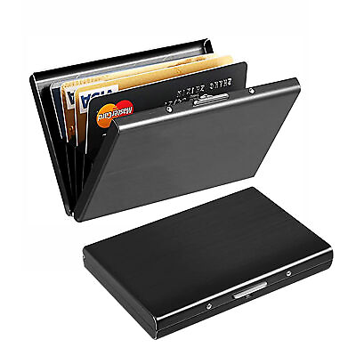 #ad #ad 1*Mens Carbon Fiber RFID Blocking Aluminum Allo Wallet Purse Slim Credit Card ID $9.89