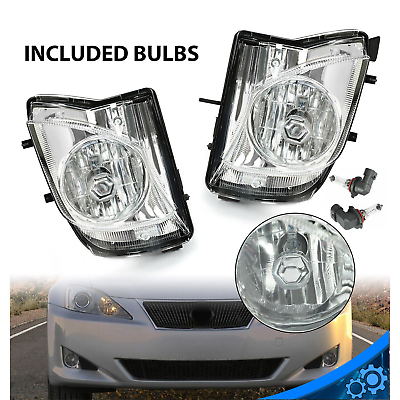 #ad For Lexus IS250 IS350 2006 2010 Bumper Fog Lights Lamp w Bulbs LeftRight $26.90