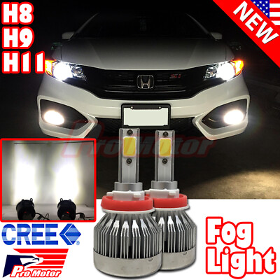 #ad H8 60W Error Free COB LED 6500K White Power CREE Fog Driving Light Bulbs Lamp $14.60
