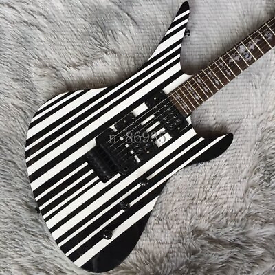 #ad High Grade Zebra Wood Electric Guitar Special Shape FR Bridge Black Hardware $335.00
