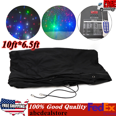 #ad 3 × 2m Stage Backdrop Star Light Background Curtain Wedding Party Decor With LED $109.73