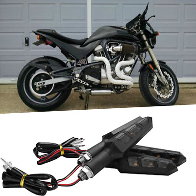 #ad 4X Motorcycle LED Turn Signals Blinker Lights Arrow For Buell XB12Scg XB9R XB12R $17.13