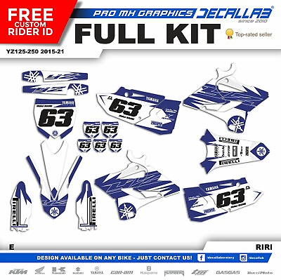 #ad YAMAHA YZ 125 YZ 250 2015 2016 2018 2021 MX Graphics Decals Stickers Decallab $149.99