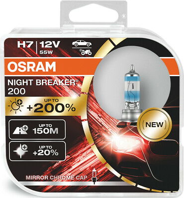#ad OSRAM H7 NIGHT BREAKER 200 DuoBox up to 200% more light NEXT GENERATION 12V 55W $54.00