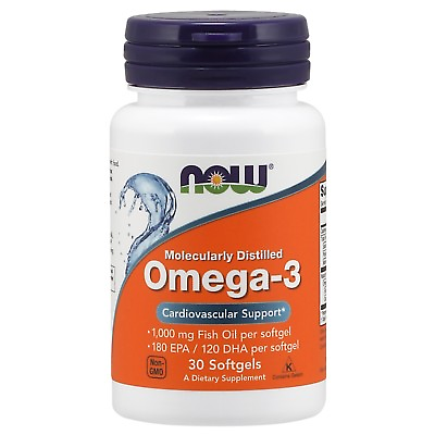 #ad NOW Foods Omega 3 1000 mg 30 Softgels $3.99