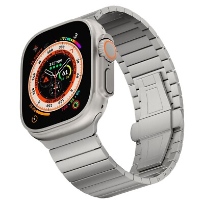 #ad Apple Watch Ultra Titanium Band 49mm Grade 2 Titanium Metal Bracelet with DLC $120.00