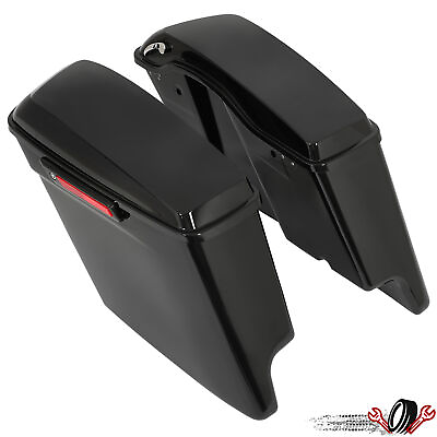 #ad #ad 5quot; Stretched Extended Hard Saddle Bags For Harley Touring Road Glide 14 23 $176.99