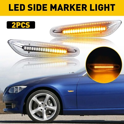 #ad SMD LED Front Fender Side Marker Lights For Assembly BMW E90 E82 E92 E46 E83 E60 $17.09