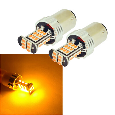 #ad 2x 1156 7506 P21W LED Blinker Turn Signal Daytime Running Lights Bulbs Yellow $19.99