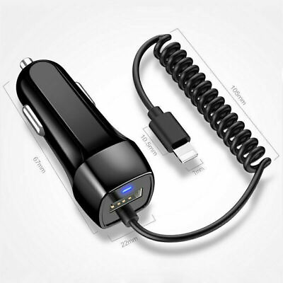 Car Charger Adapter for iPhone 14 13 12 11 Pro Max X XS XR 6 7 8 Fast Charging $5.79