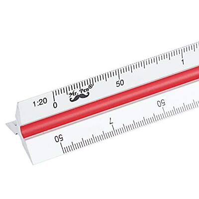 #ad Metric Engineer Scale Ruler Ruler 12quot; Aluminum Scale Ruler Triangular Scale $12.46