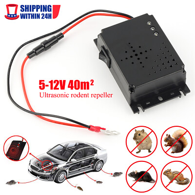 #ad Car Ultrasonic Repeller Pest Mouse Rat Rodent Control Deterrent Engine Protector $13.99