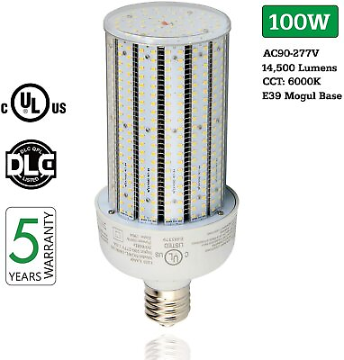 #ad 400W MH Parking Lot Shoebox Lights 100W LED Corn Bulb Light Mogul Base E39 6000K $52.37