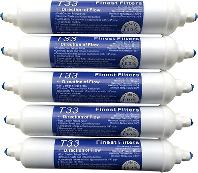 #ad 5 x In Line Fridge Water Filters Compatible with Samsung Daewoo LG etc $25.55