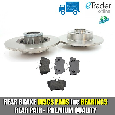 #ad For Renault Trafic Rear Brake Discs amp; Pads Inc Bearings ABS 2 x Disc 2001 2014 GBP 151.99