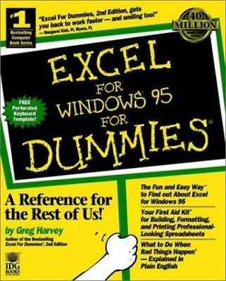 #ad Excel for Windows 95 for Dummies by Harvey Greg $4.46
