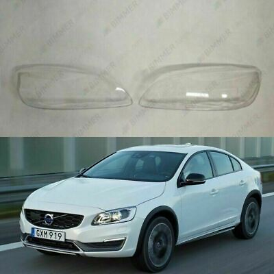 #ad New car front Headlight plastic Lens Cover for VOLVO S60 replacement part PAIR $239.00