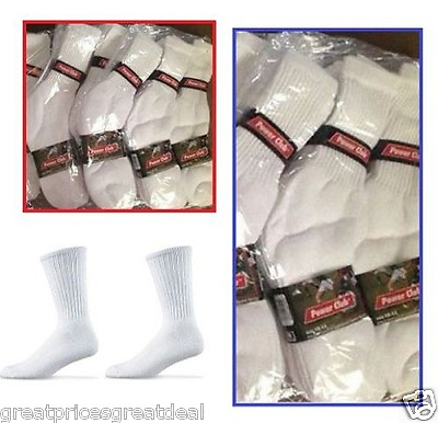 #ad Wholesale Lots White Power Club Socks Crew All White Socks Size 9 11 10 13 $99.99