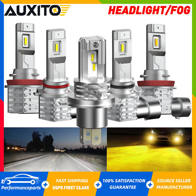 #ad AUXITO LED 9005 9006 H4 H8 H11 Headlight Fog Bulbs Super Bright CANbus Plugamp;Play $26.99