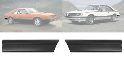 #ad 1979 1984 Ford Mustang Rear of Quarter Body Trim Moldings Black Pair LH amp; RH $60.58