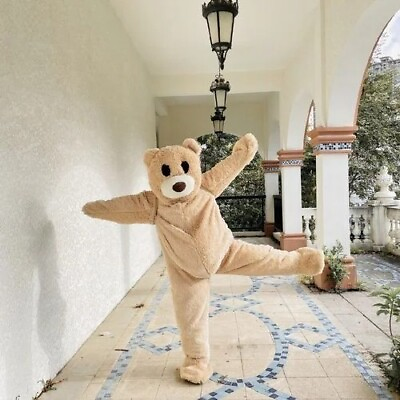 #ad 5.4 5.7ft Teddy bear Mascot Costume Cotton Suits Cosplay Dress Outfit 165 175cm $219.99