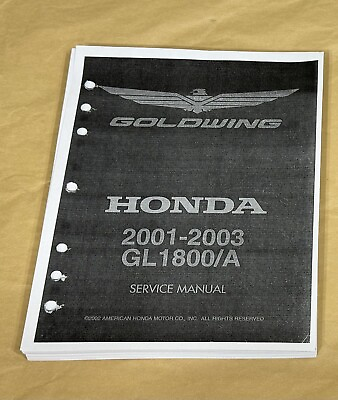 #ad 3 hole Service Shop Repair Manual 01 02 03 Honda GL1800 Gold Wing 1800 $34.39