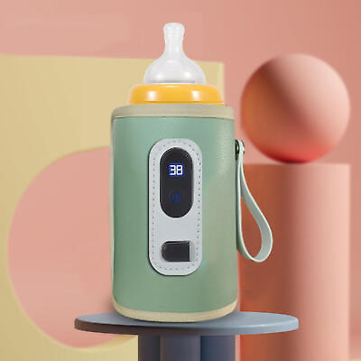 #ad USB Digital Display Baby Bottle Warmer Portable Car Travel Heating Milk Bottle $14.16