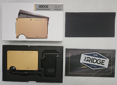 #ad The Ridge Slim RFID Blocking Wallet 24 Karat Gold Bundle #SKU:614 New F S $178.88