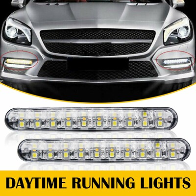 #ad 30LED Car Running Daytime Light DRL Driving Turn Fog Signal Lamp White Amber 12V $12.99