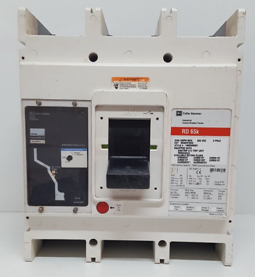 #ad CUTLER HAMMER RD320T33W 2000 AMPS CIRCUIT BREAKER 3POLE RD 65K 600VAC TESTED OK $4000.00