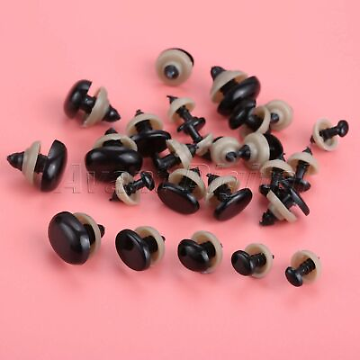 #ad 20 40Pcs Puppet Black Safety Eyes Handmade Animal Doll Plastic Oval Noses 5 Size $3.32