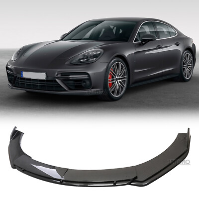 #ad Front Bumper Lip Spoiler Splitter Body Kit Carbon For Porsche Panamera 2010 2022 $99.15