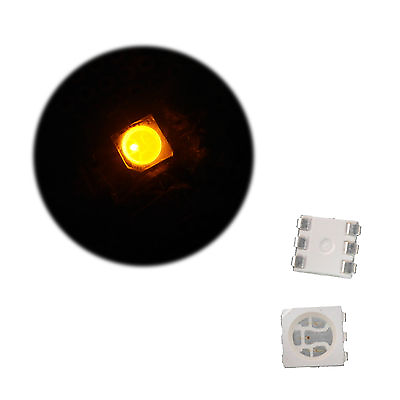 #ad 50 x 5050 Super Power SMT SMD 3 Chips LED Llight Lamp Bulb Bright Yellow $1.35