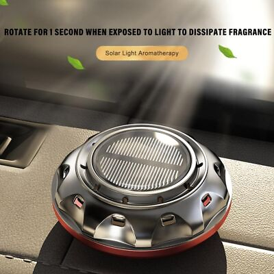#ad Solar Car Air Freshener Rotating Aromatherapy Diffuser Vehicle Odor Eliminator $12.62