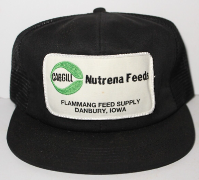 #ad Vintage Nutrena Cargill Farm Patch TRUCKER HAT K Products MADE IN USA Danbury IA $31.49