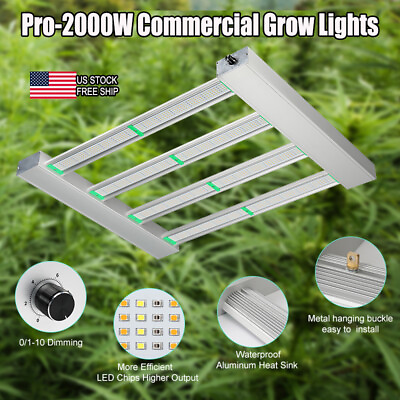 #ad 2000W Dimmable Commercial LED Grow Light Full Spectrum for Medical Indoor Plants $21.94