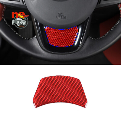 #ad Red Fiber Steering Wheel Bottom Sticker Decorat Kit For GR Supra MK5 A90 2019 22 $7.99