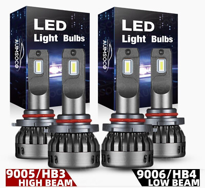 #ad For Chevy Suburban 1500 2500 2000 2006 LED Headlight Bulbs High Beam Low Beam $64.99