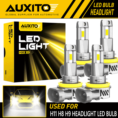 #ad 9005 H11 LED Headlight Combo High Low Beam Bulbs Kit Super White Bright Lamps EA $34.19