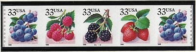 #ad 1999 Berries Sc 3305a PNC5 4 different designs plate number B2222 $9.49