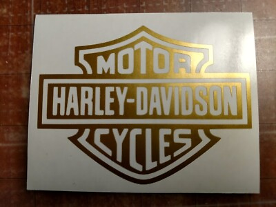#ad Harley Davidson decal sticker gold $3.85