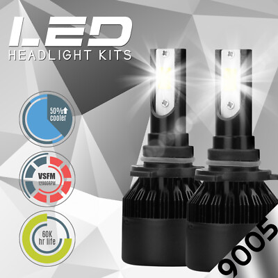 #ad 2x CREE 388W 38800LM HB3 9005 COB LED Headlight Kit Bulbs 6500K Single High Beam $17.99