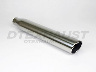 #ad Q9 243022RSL EXHAUST STAINLESS ROLL SLANT TIP 2.25quot; INLET 3quot; OUTLET 22quot; LENGTH $109.99