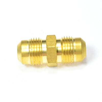 #ad 3 8 Male Flare Straight Union Sae 45 Coupling Brass Fitting Propane Natural Gas $7.34