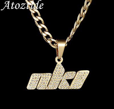 #ad New Sport Personalised Zircon Custom Name Necklace Unisex Thick Cuban NK Chain $22.97