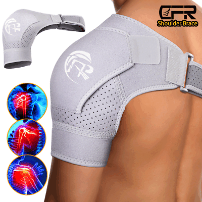 #ad Left Right Shoulder Brace Rotator Cuff Support Relief Pain Adjustable Belt HBQ $11.99