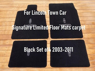 #ad For Lincoln Town Car Signature Limited Floor Mats carpet Black Set of4 2003 2011 $151.99