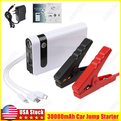 #ad 30000mAh Portable Car Jump Starter Booster Jumper Box Power Bank Battery Charger $24.69