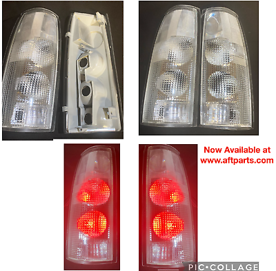 #ad Clear Tail Lights 1988 to 1998 Chevy Silverado GMC Suburban New Pair c1500 K1500 $76.99