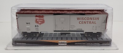 #ad #ad Menards Gold Line Collection O Gauge Wisconsin Central Box Car Silver New in Box $24.99